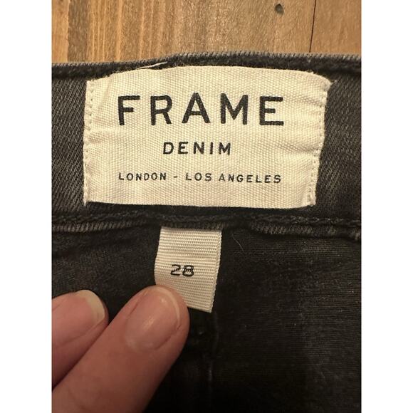 Frame Jeans Size 28 Women’s Le High Skinny Black Denim Stretch Classic - Picture 6 of 15